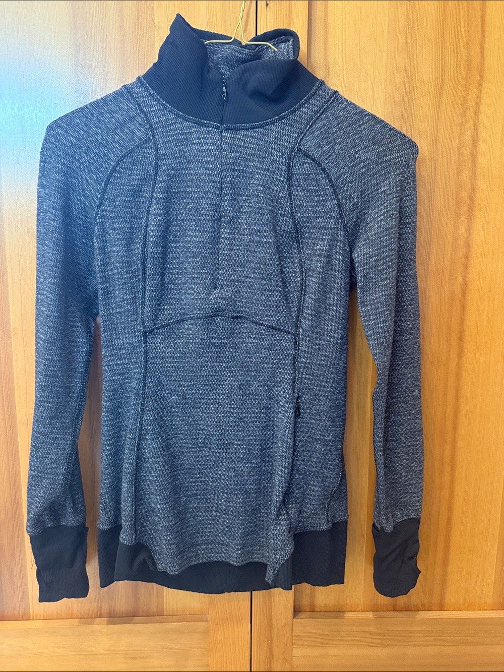 lululemon athletica Heathered Charcoal and Black Quarter-Zip Pullover